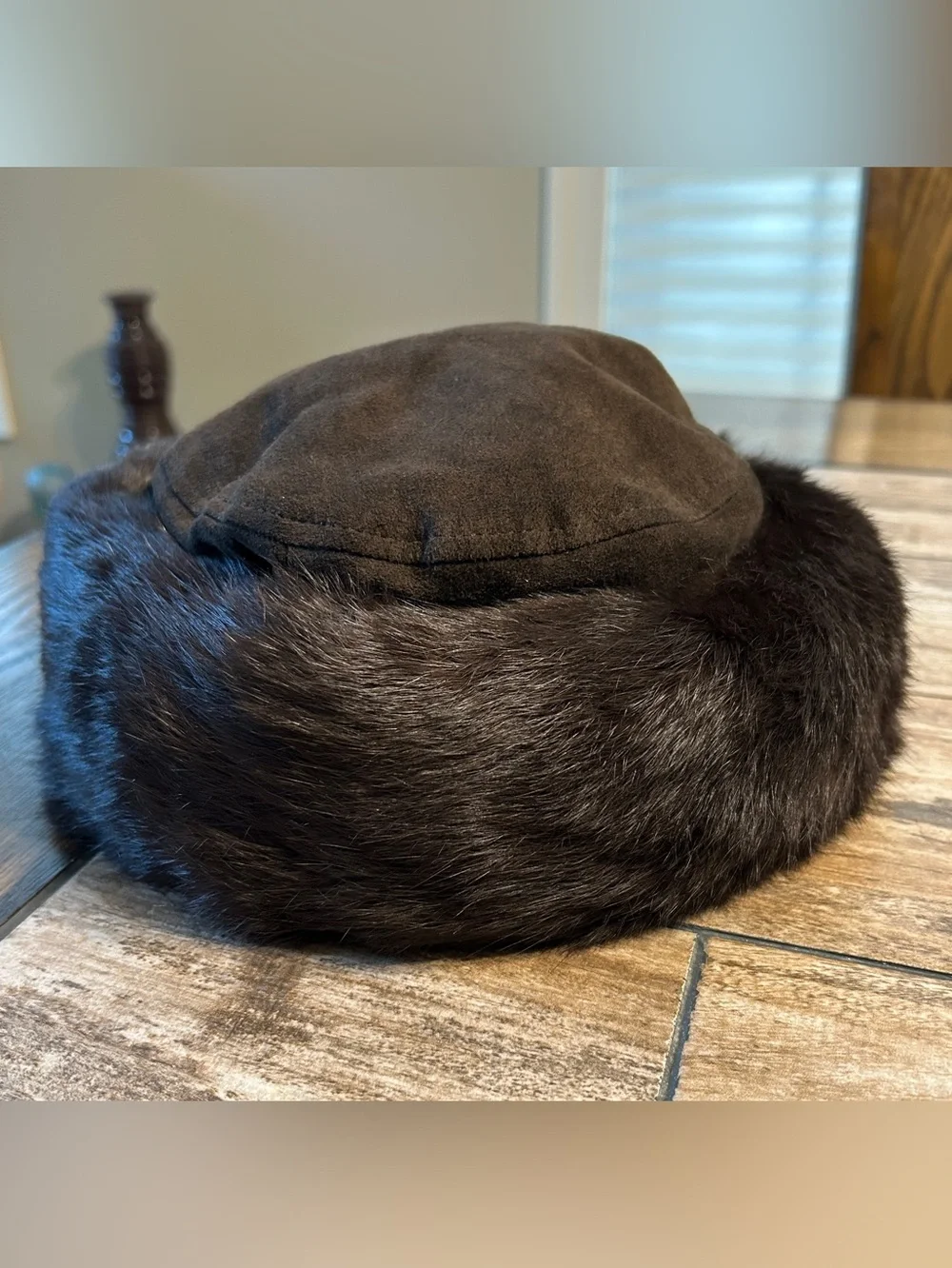 VTG FOLIO NEW YORK Real Fur & Suede Zivago Hat Sz M